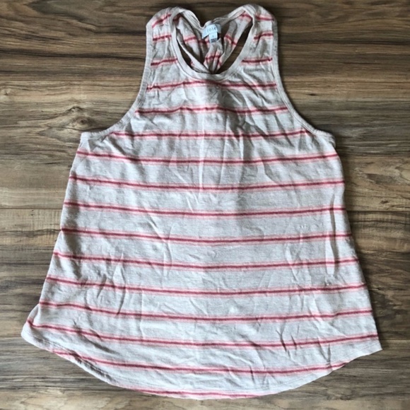Joie Rayson Twist Back Striped Tank Flax size S - Picture 2 of 7
